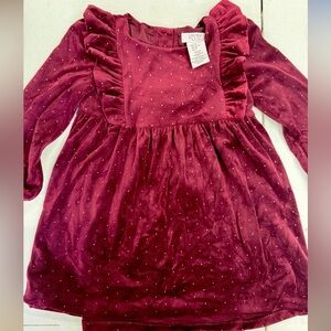 Toddler girls velvet holiday dress - size 3T